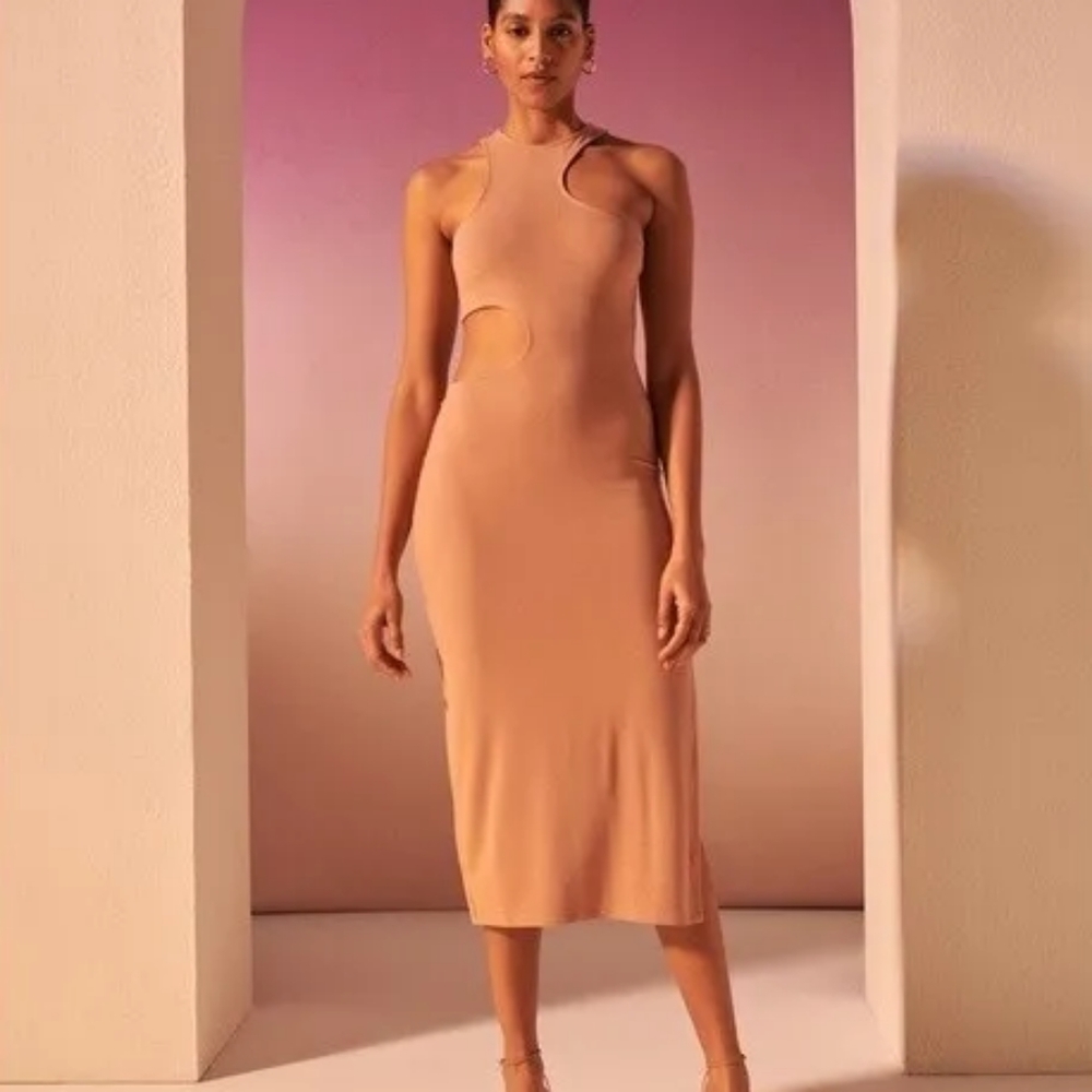 Abercrombie & Fitch Cutout Ribbed Dress